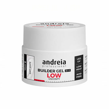 Gel nail polish Builder Low Viscosity Andreia Professional Builder White (44 g)