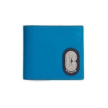 Men's Wallet Coach CA002-QBO3H 10,5 x 9,5 x 1,5 cm Blue Leather