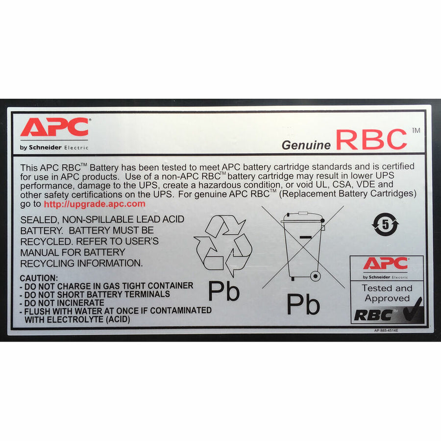 Battery for Uninterruptible Power Supply System UPS APC RBC6 Replacement 24 V