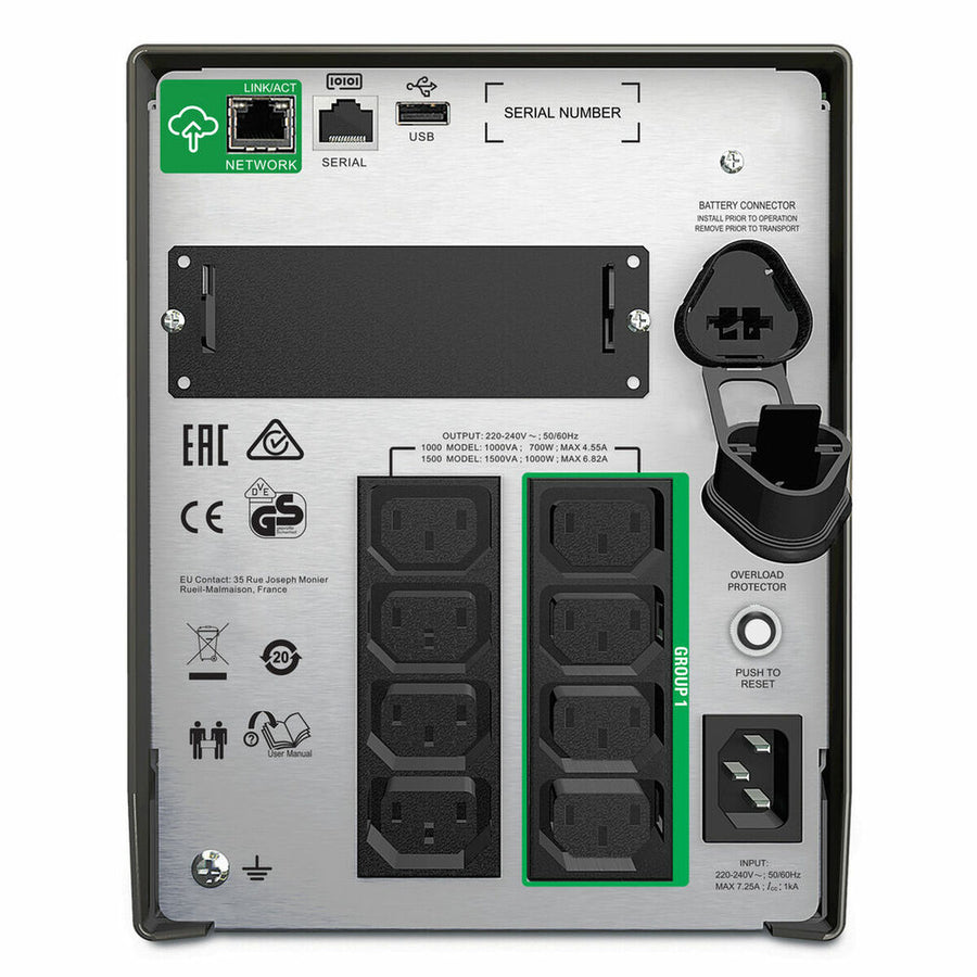 Uninterruptible Power Supply System Interactive UPS APC SMT1500IC