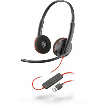 Headphones with Microphone Poly 209745-104 Black Red