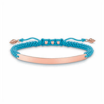 Ladies'Bracelet Thomas Sabo LBA0062-597-1 Blue Rose gold Silver
