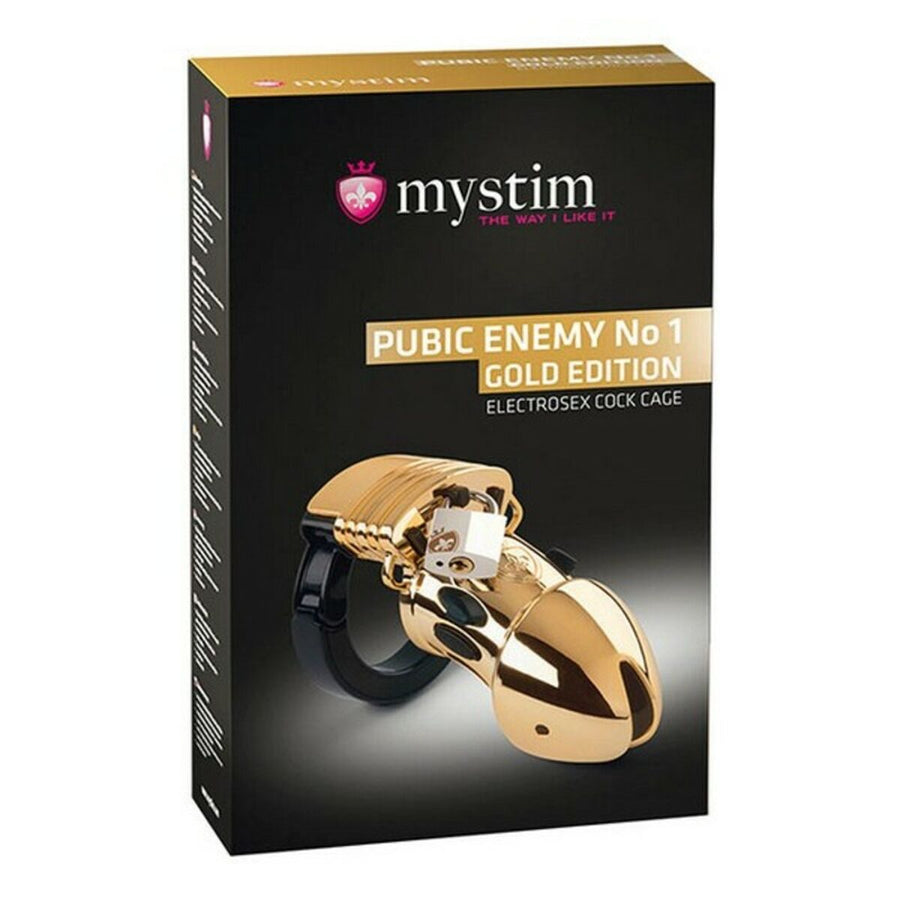 Pubic Enemy No 1 Cock Cage Gold Edition Mystim 5142330000 Golden