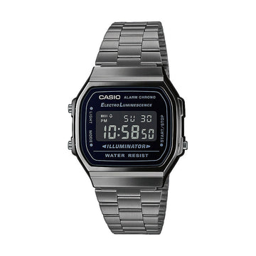 Men's Watch Casio A168WEGG-1BEF Black Silver (Ø 36 mm) (Ø 38 mm)