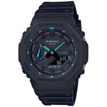 Men's Watch Casio G-Shock OAK - NEON BLUE INDEX Black (Ø 45 mm)
