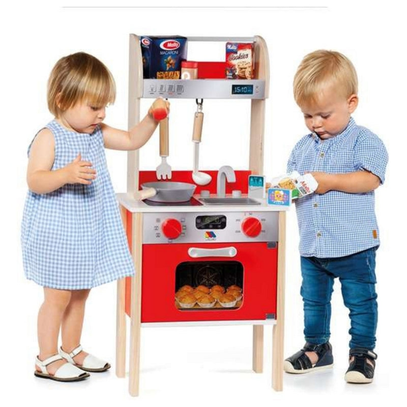 Toy kitchen Moltó 21293 Wood Red (10 pcs)
