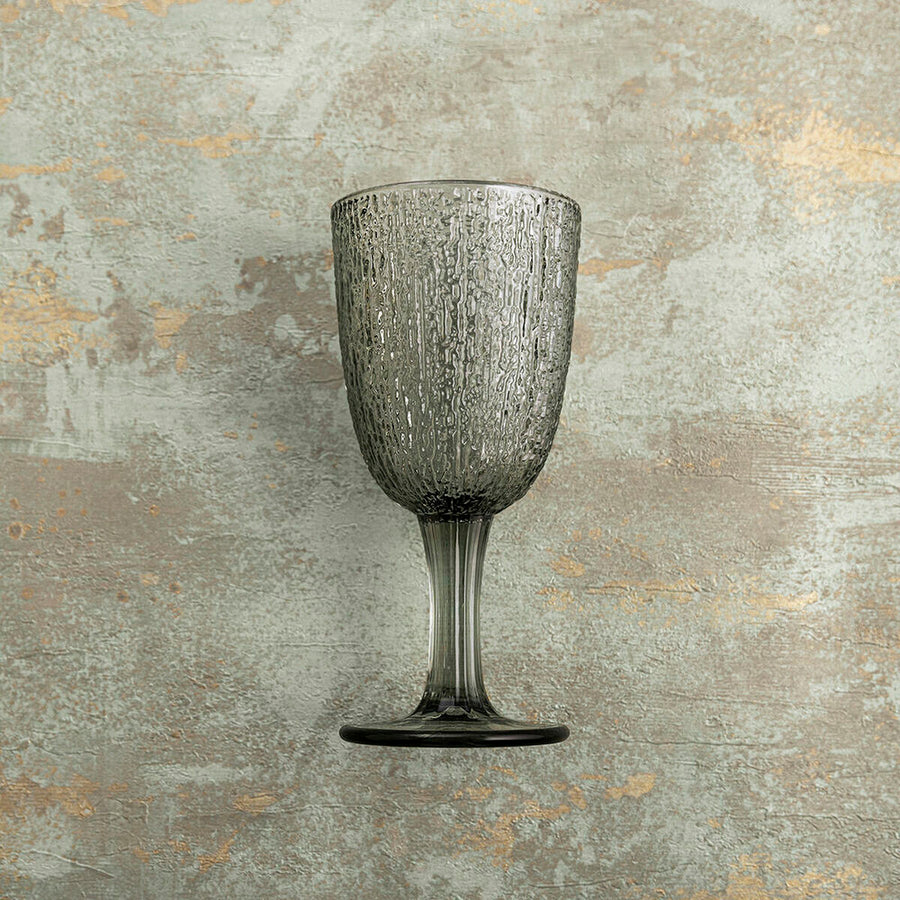 Wine glass Bidasoa Ikonic Grey (240 ml) (6 Units)