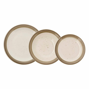 Tableware Quid Allegra Nature Brown Ceramic (18 Pieces)