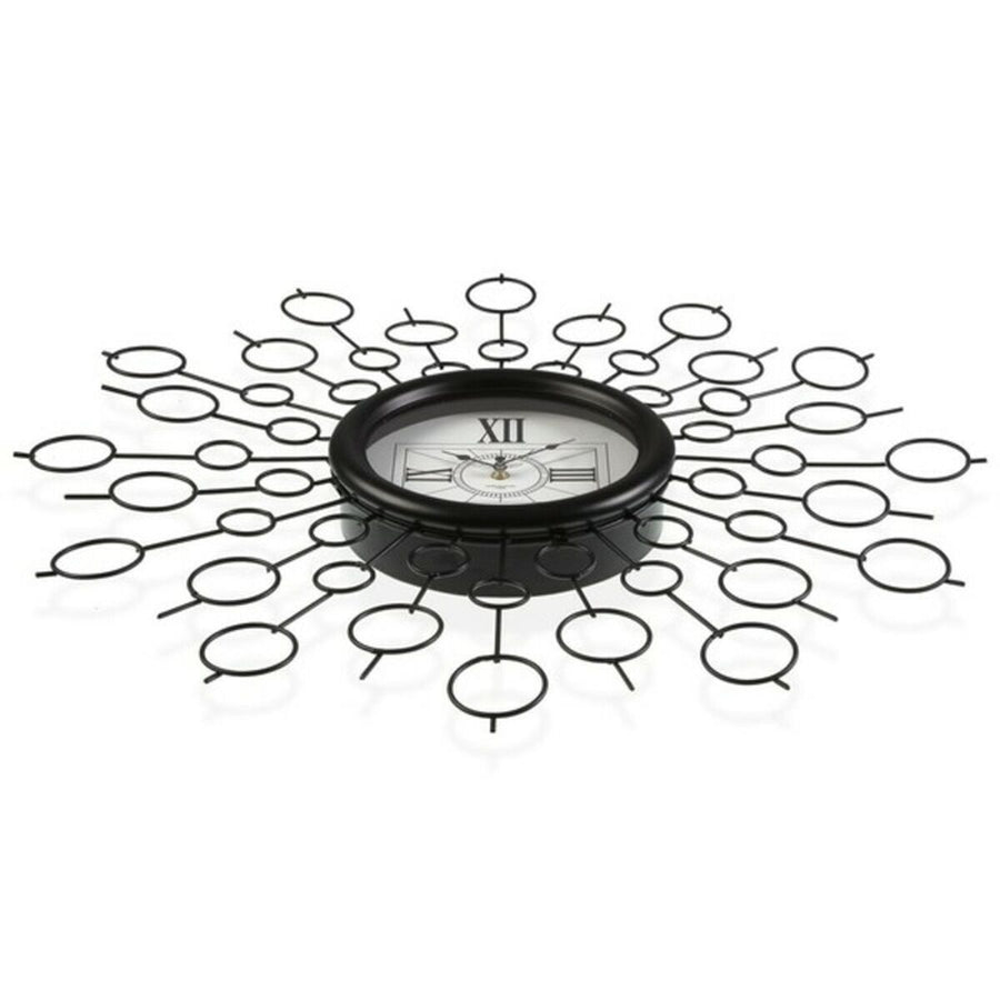 Wall Clock Versa VS-20460112 Metal MDF Wood 68 x 6,5 x 68 cm Black