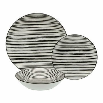 Dinnerware Set Versa Black Line Porcelain (18 Pieces) (18 pcs)