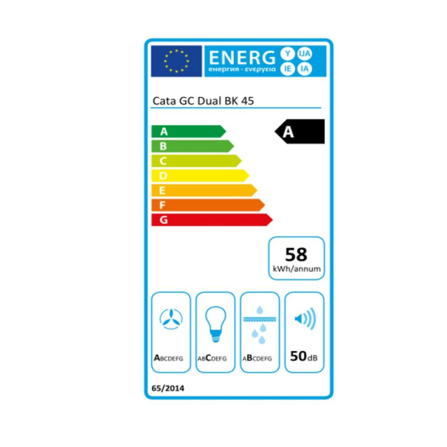 Conventional Hood Cata 02130208 50 cm 645 m³/h 64 dB 130W Black A