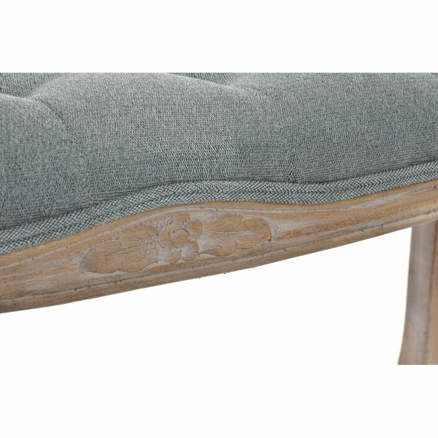 Bench DKD Home Decor   Grey Natural Wood Polyester Dark grey (112 x 36 x 48 cm)