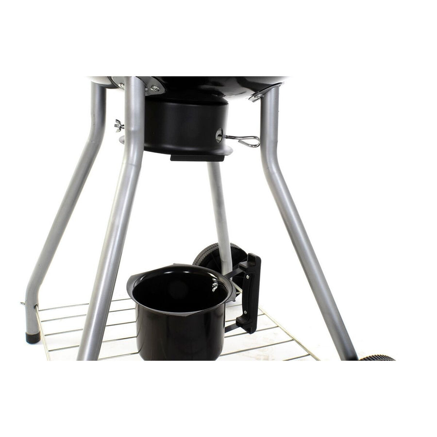 Coal Barbecue with Cover and Wheels DKD Home Decor Black Metal Plastic Rectangular 52,4 x 59 x 91,6 cm
