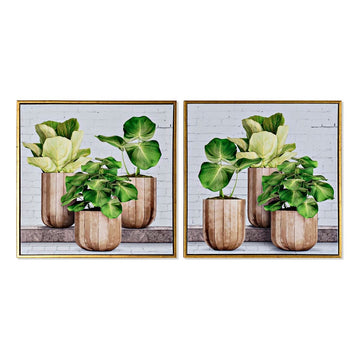 Painting DKD Home Decor 52 x 2,3 x 52 cm Lacquered (2 Units)
