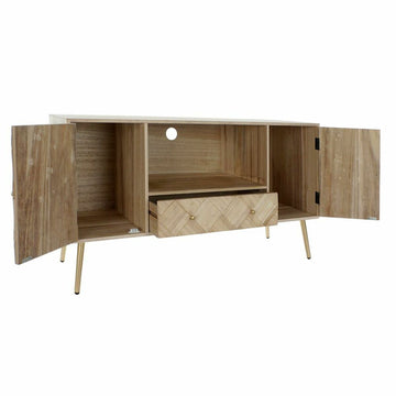 TV furniture DKD Home Decor 118 x 40 x 65 cm Metal Light brown Paolownia wood Pinewood