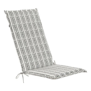 Chair cushion DKD Home Decor White Black Multicolour 50 x 5 x 125 cm