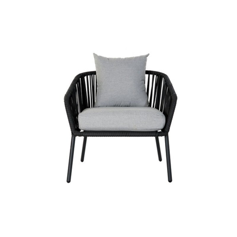Sofa and table set DKD Home Decor MB-179039 Grey Garden Polyester Rope Aluminium (151,5 x 72 x 70 cm) (4 pcs)