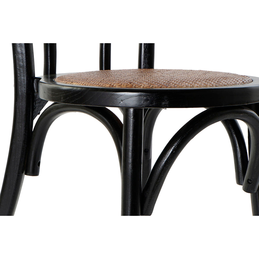 Dining Chair DKD Home Decor Black Multicolour 43 x 44 x 89 cm
