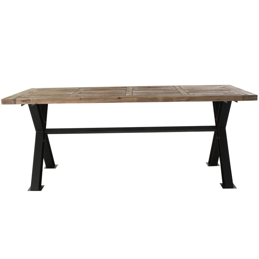 Dining Table DKD Home Decor Metal Iron Recycled Wood 200 x 100 x 78 cm
