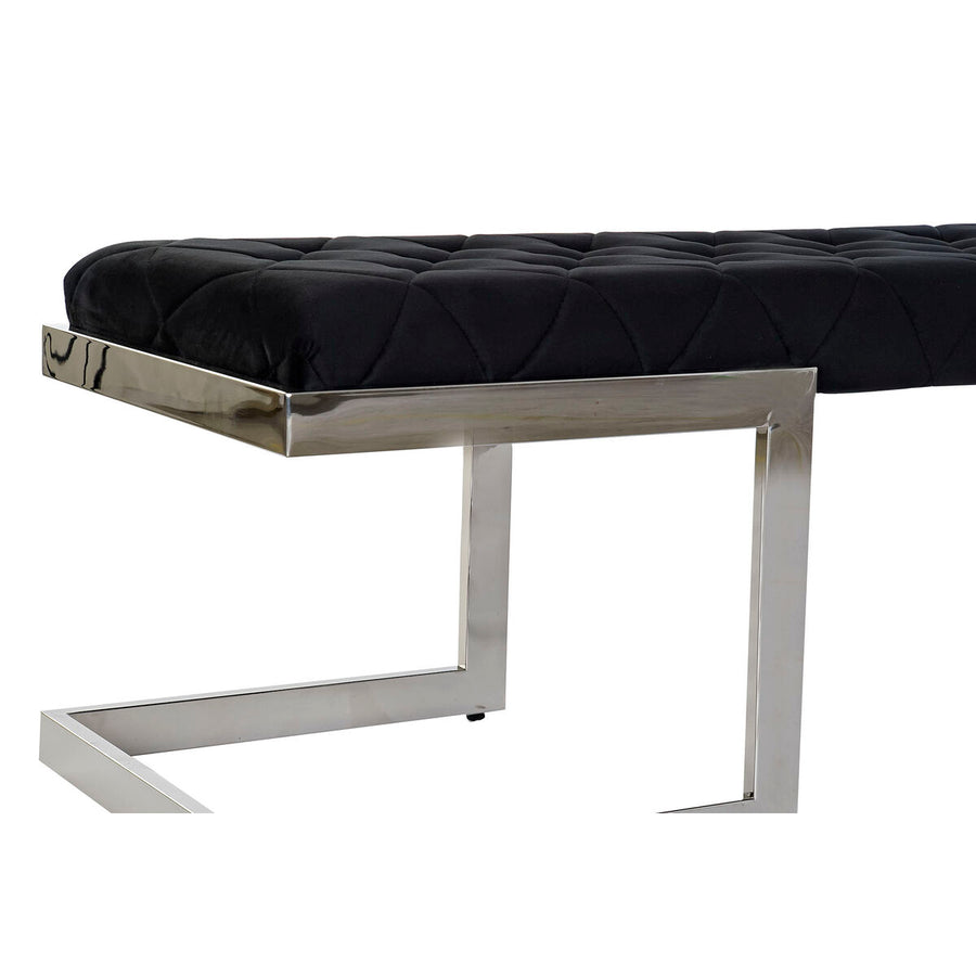 Bench DKD Home Decor   Black Polyester Steel (140 x 40 x 40 cm)