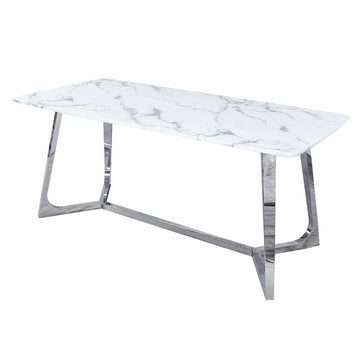 Dining Table DKD Home Decor Marble Steel (180 x 90 x 76 cm)
