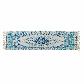 Carpet DKD Home Decor Blue Cotton Chenille (60 x 240 x 1 cm)