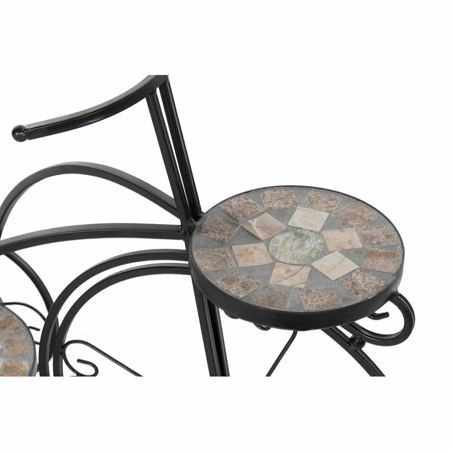 Planter DKD Home Decor Bicycle Ceramic Mosaic Black Ironwork (70 x 28 x 57 cm)