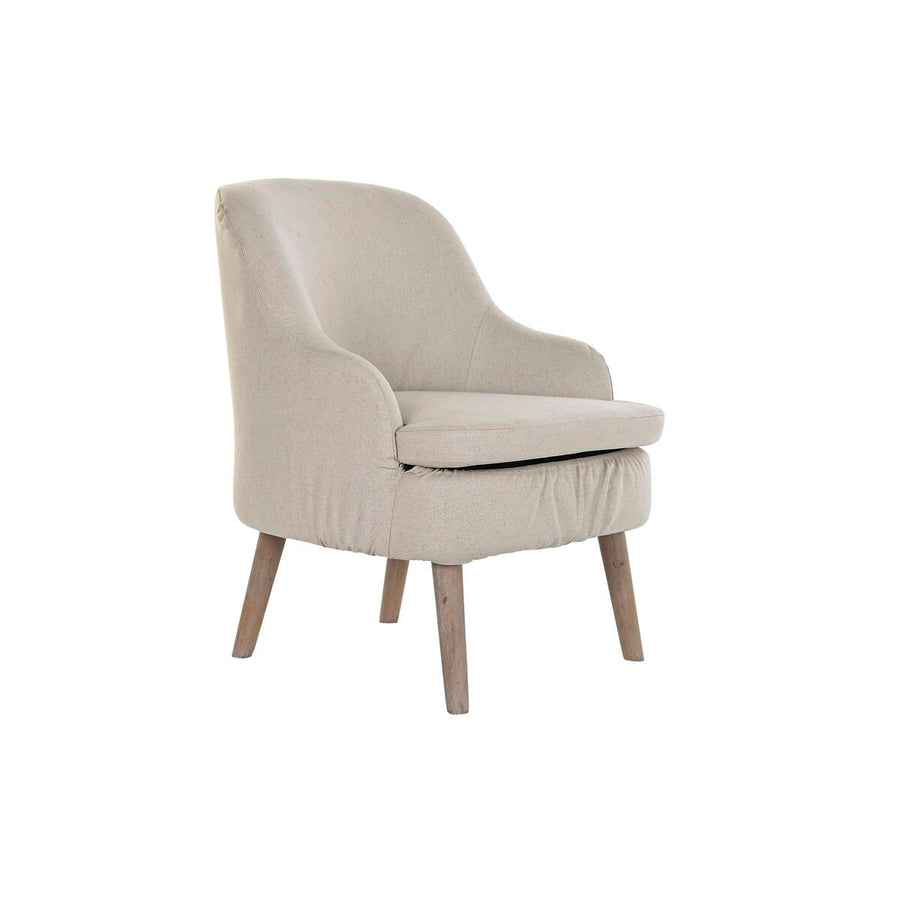 Armchair DKD Home Decor Beige Fir 61 x 56 x 75 cm