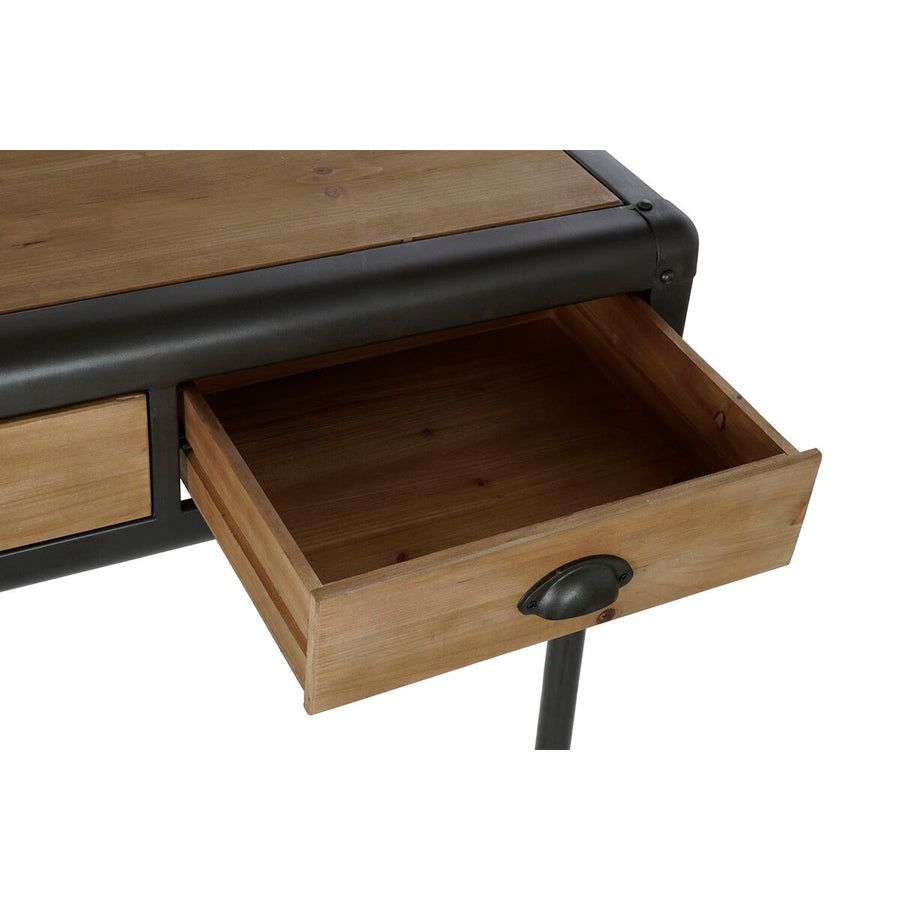 Dresser DKD Home Decor Black Natural Metal Fir Fir wood 130 x 44 x 136 cm