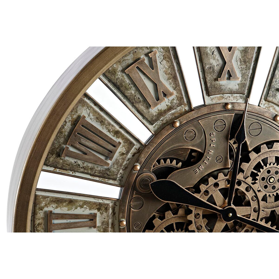 Wall Clock DKD Home Decor Gears Golden Iron 72 x 8,5 x 72 cm