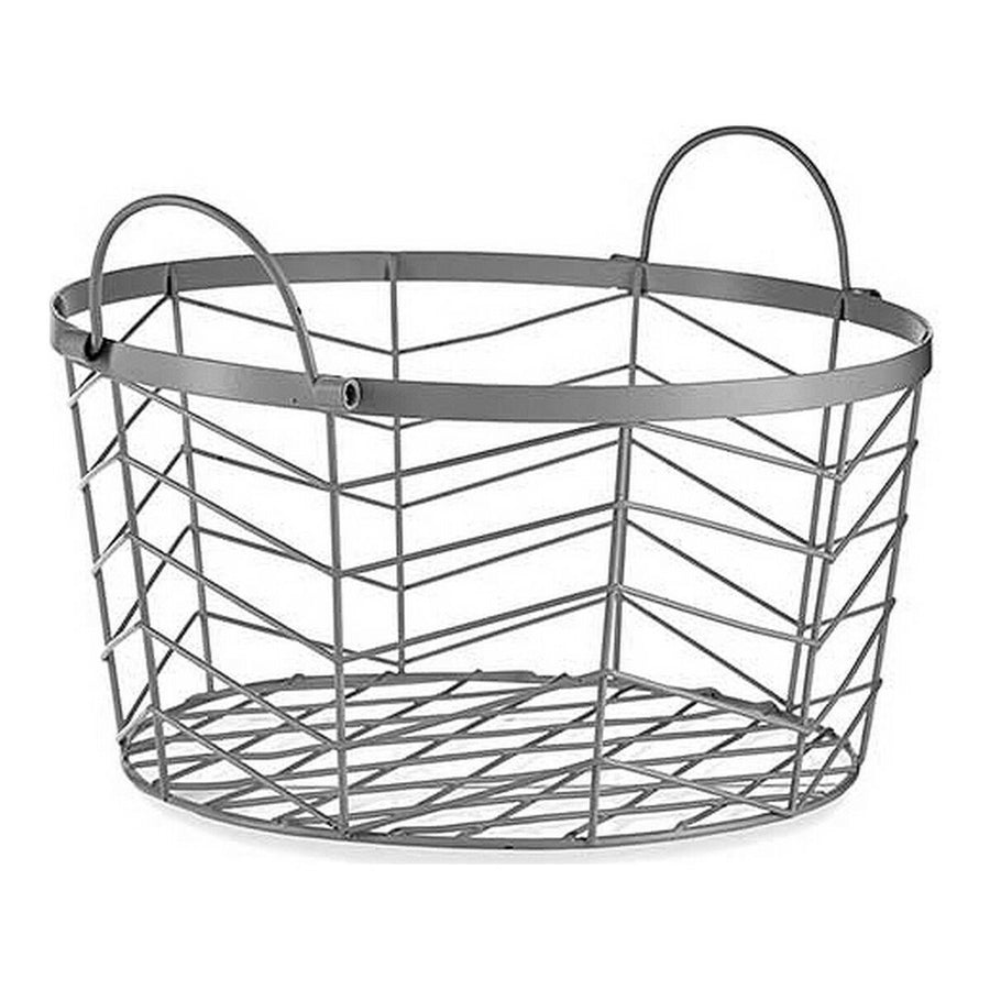 Set of Baskets Silver Metal 40 x 18 x 40 cm (3 pcs)