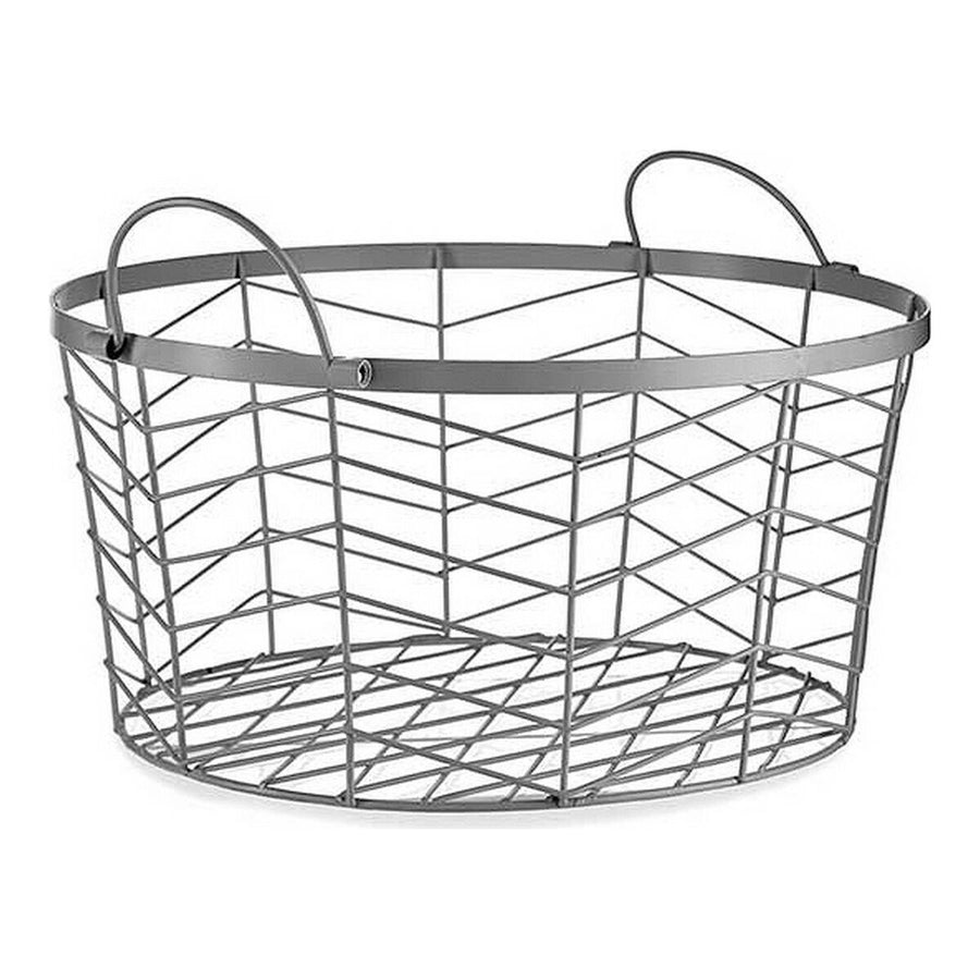 Set of Baskets Silver Metal 40 x 18 x 40 cm (3 pcs)