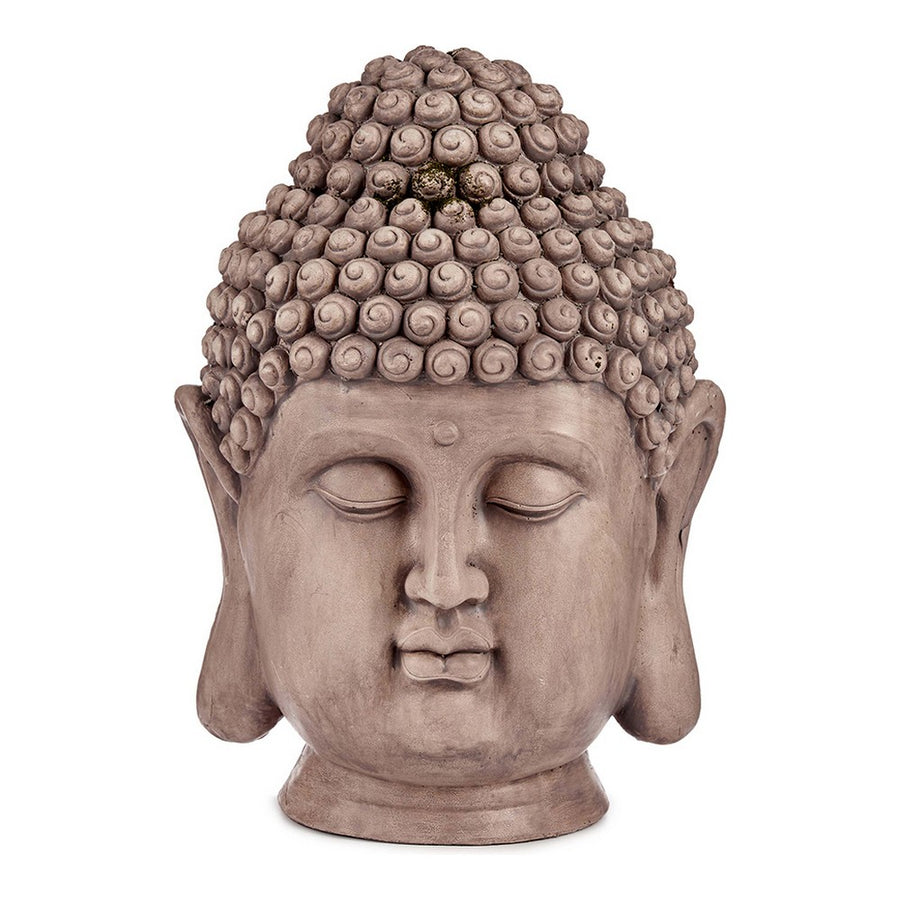 Decorative Garden Figure Buddha Head Grey Polyresin (31,5 x 50,5 x 35 cm)