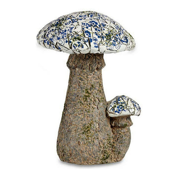 Decorative Garden Figure Mosaic Mushroom Polyresin (29 x 44 x 32 cm)
