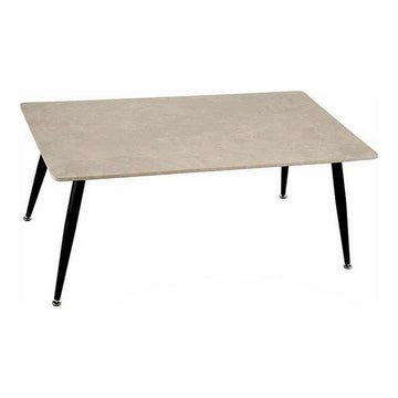 Centre Table White Black Stone Metal Melamin MDF Wood