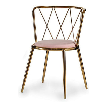 Chair Golden Pink Rhombus 50,5 x 73 x 51 cm