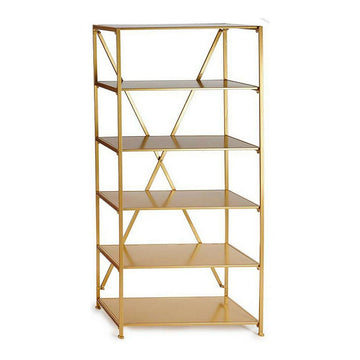 Shelves Golden Metal 36 x 192 x 86 cm