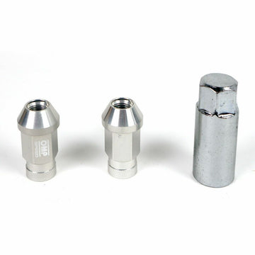 Set Nuts OMP 7075 40 mm M12 x 1,25 20 uds Silver