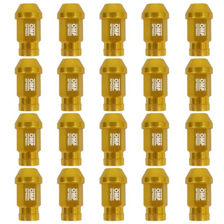 Set Nuts OMP 7075 Yellow 20 uds M14 x 1,25