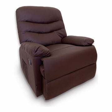 Massage Relax Chair Astan Hogar Manual Chocolate Synthetic Leather